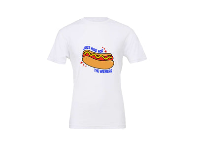 Just Here For The Wieners - White T-Shirt