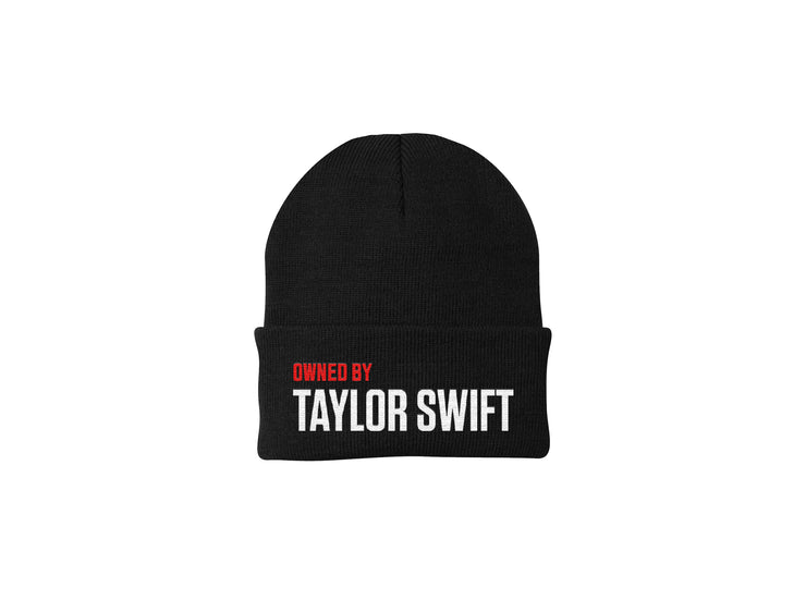 Owned by Taylor Swift - Black Embroidered Winter Beanie