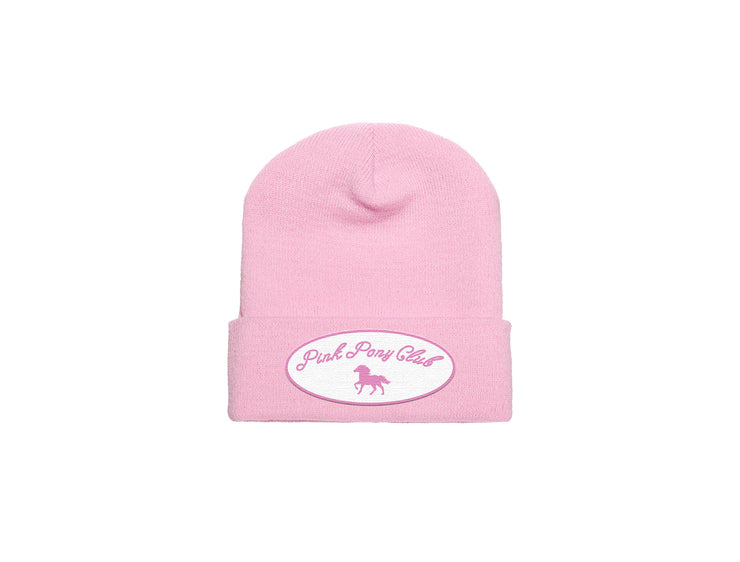 Pink Pony Club - Pink Embroidered Winter Beanie