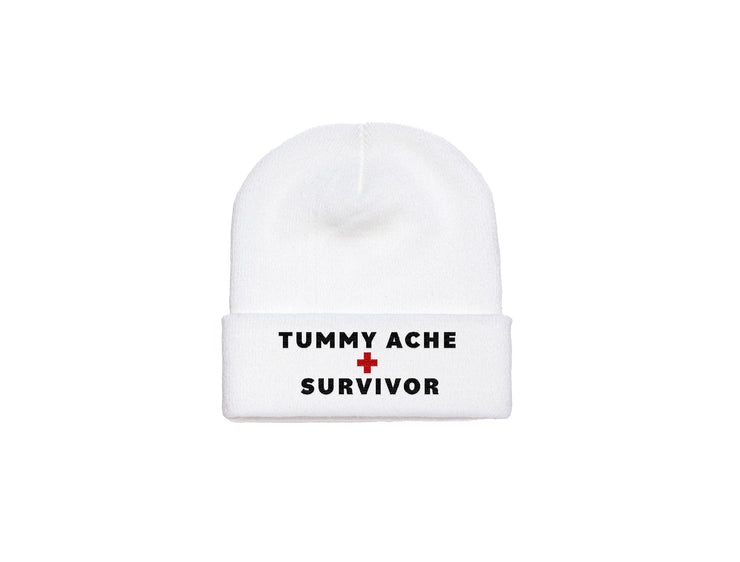 Tummy Ache Survivor - Embroidered Winter Beanie