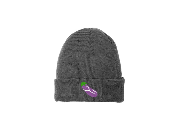 Eggplant Emoji - Winter Beanie - Gay Humor