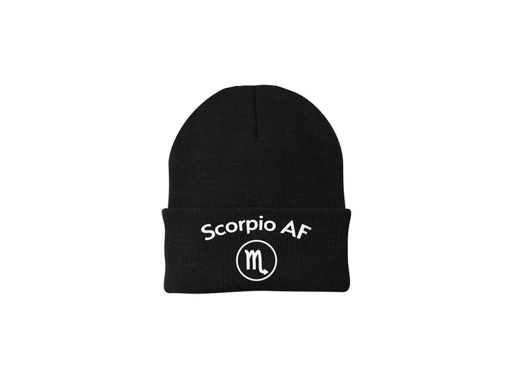 Scorpio AF - Horoscope Embroidered Winter Beanie