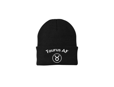 Taurus AF - Horoscope Embroidered Winter Beanie