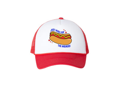 Just Here For The Wieners - Red Foam Trucker Hat