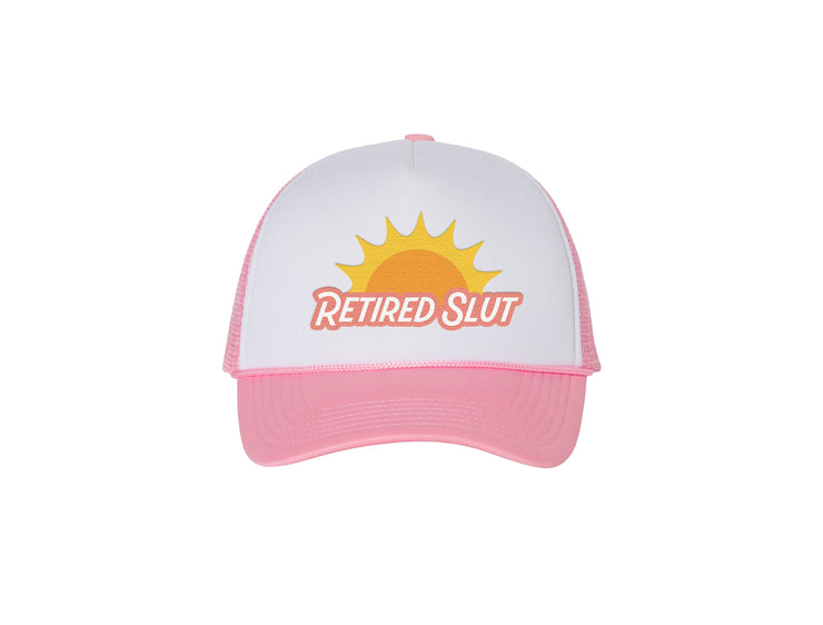 Retired Slut - Pink Foam Trucker Hat