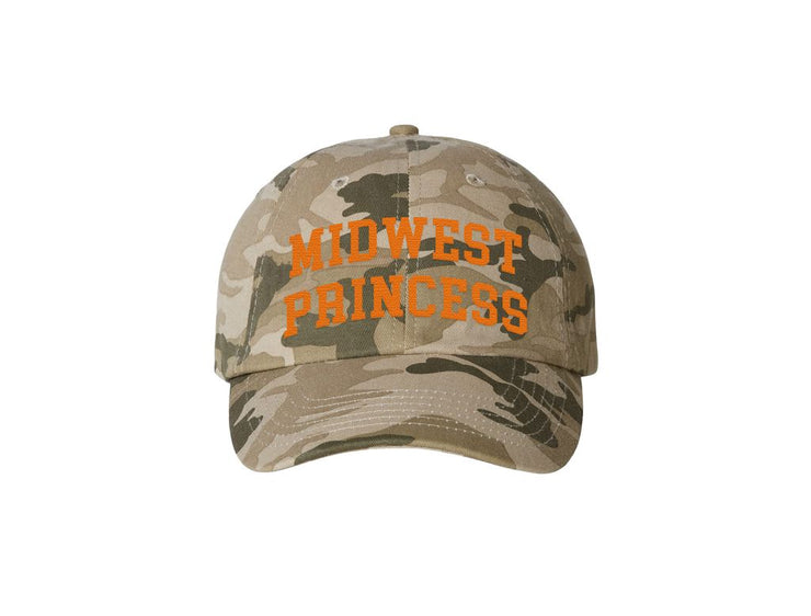 Midwest Princess Orange and Camouflage Dad Hat