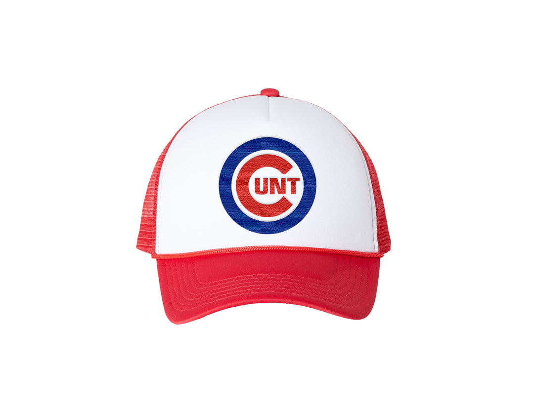 Cunt Baseball Inspired Cubs Embroidered Trucker Hat Calm Down Caren