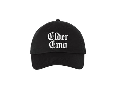 Elder Emo - Black Embroidered Dad Hat