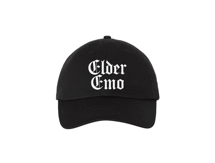 Elder Emo - Black Embroidered Dad Hat