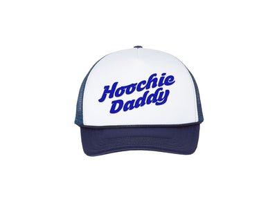 Hoochie Daddy - Navy Blue & White Foam Trucker Hat