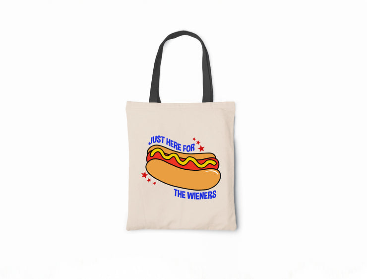 Just Here For The Wieners - Canvas Tote Bag