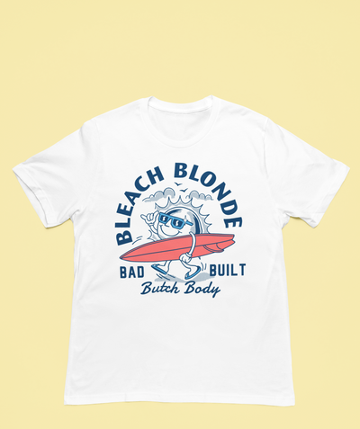 Bleach Blonde Bad Built Butch Body Retro Style Tee