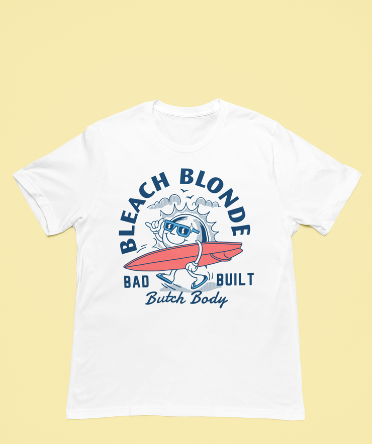 Bleach Blonde Bad Built Butch Body Retro Style Tee