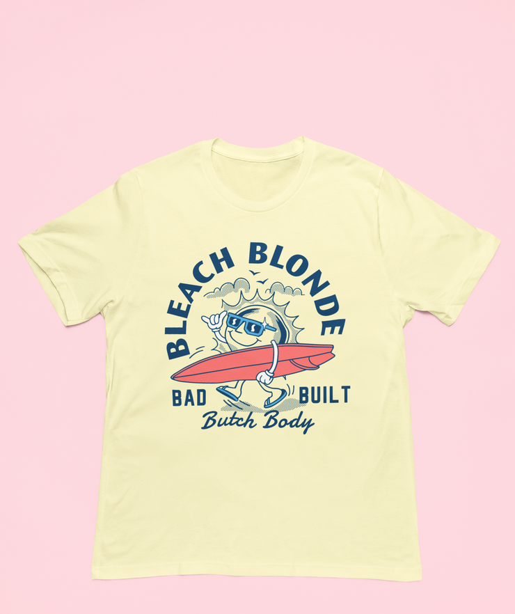 Bleach Blonde Bad Built Butch Body Retro Style Tee