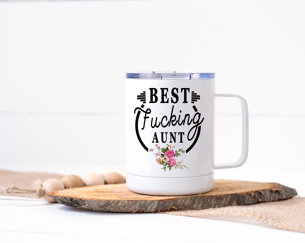 Best Fucking Aunt Stainless Steel Travel Mug – Calm Down Caren