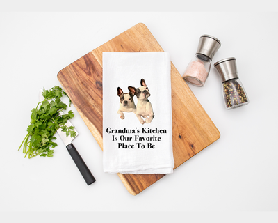 Customized Dog Image Tea Towel