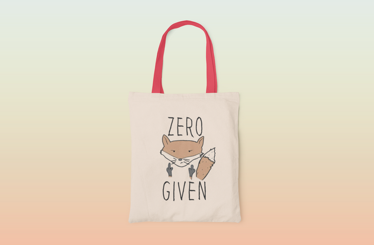 Zero Fucks Canvas Tote Bag